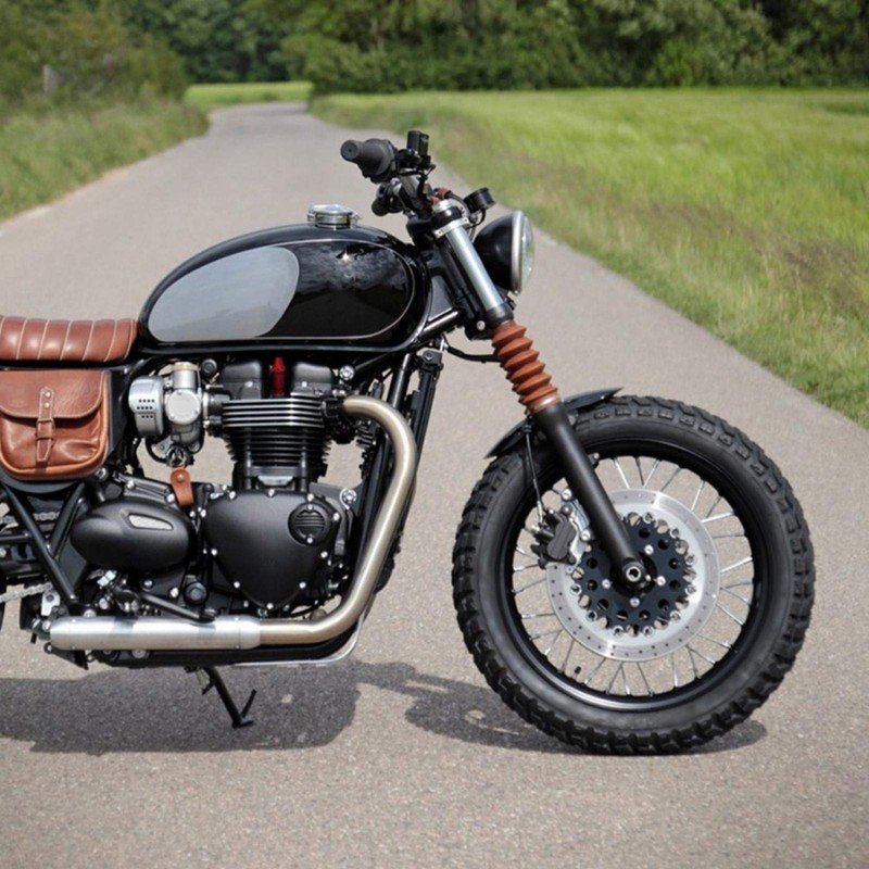 KIMISS ABS Motorcycle Accessories Short Mudguard for T100 2001-2016 (Black)