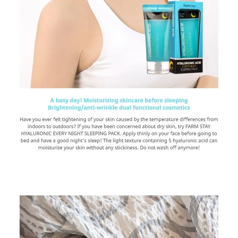 FARM STAY HYALURONIC ACID Every Night Sleeping Pack