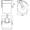EMCO Trend Toilet Roll Holder with Lid and Handle, Elegant