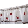 Householdfurnishing Embroidered Kitchen Window Pair Curtains Set Rod Pocket with