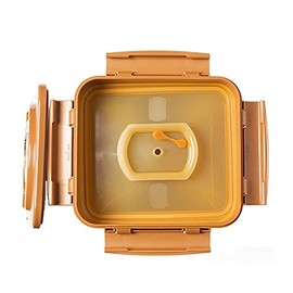 E-Jen Premium Kimchi, Sauerkraut Container Probiotic Fermentation with Inner Vacuum Lid (Earthenware Brown, 1.6 gal/ 6.4L)