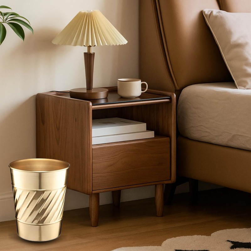 Monarch Abode Metal Bathroom Trash Can – Waste Basket for