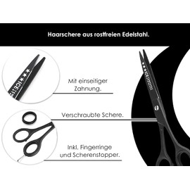 Premium Hair Scissors Hairdressing Scissors Professional Line Hair Cutting Scissors Extra Sharp for a Perfect Haircut Made of High-Quality Stainless Steel (6 Inches / 15.24 cm, Hair Scissors Black)