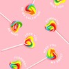 Snacktery Heart Lollipops - 24 Heart-Shaped Valentines Lollipops - Rainbow