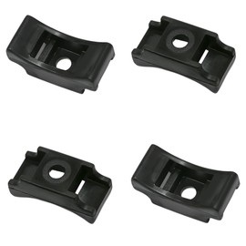 TERF® 20 Pcs Black Screw Mount Cable Tie Bases - Cable Ties up to 13mm Wide - 6mm (M6) Screw Hole - Saddle Mount Cable Tie Fixings for Home Office Workshop Warehouse DIY Use