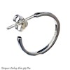 [Blue Gems] 片耳 Single Silver Earrings Hoop Simple; amthks –