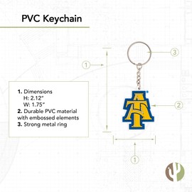 Desert Cactus North Carolina A&T State University Keychain Car Keys Holder (PVC B)