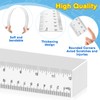 32 Pack Clear Plastic Ruler 12 Inch, Rulers Bulk for
