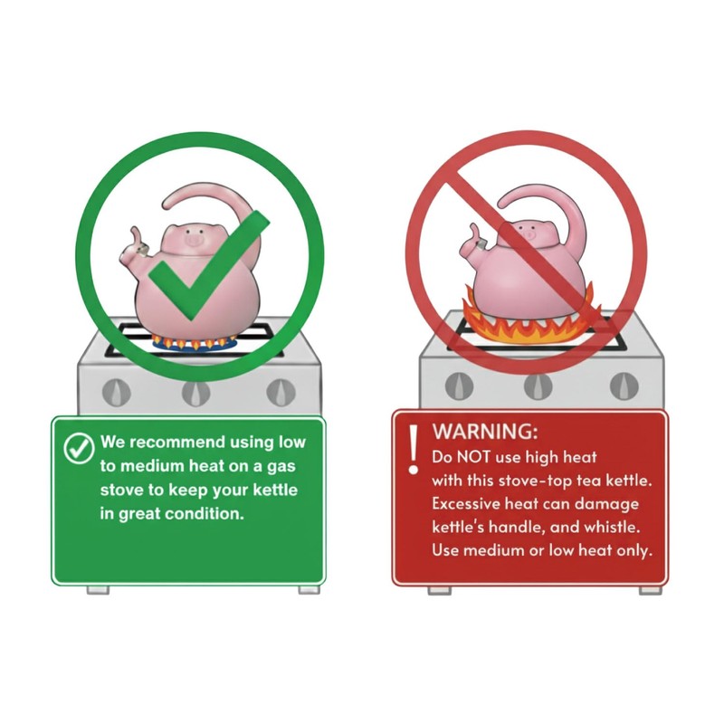 Whistling Tea Kettle for Stove Top Enamel on Steel Teakettle,