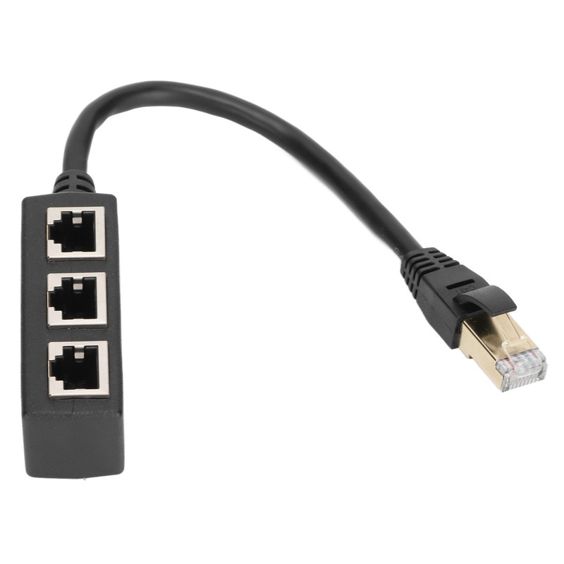 RJ45 Ethernet Adapter Cable Extension 1 to 3 Port Excellent