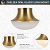 Kenroy Home Chelsea Opal Glass Flush Mount with Gold Metal