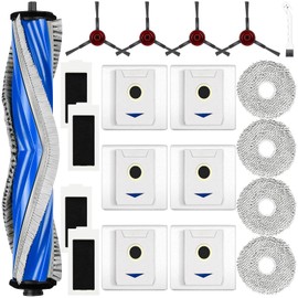 Alloytool 20 St1ck Zubeh?r f1r Ecovac Deebot T30 / T30 Pro Omni Saugroboter, 1 Hauptb1rste 6 Staubbeutel 4 Wischpads 4 Filter 4 Seitenb1rsten 1 Reinigungsb1rste