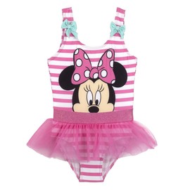 CERDÁ LIFE'S LITTLE MOMENTS Girls' Minnie Mouse Swim Trunks Swimming Costume, Pink and White