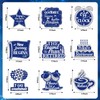 9Pcs Retirement Honeycomb Centerpieces Navy Blue & Silver - Happy