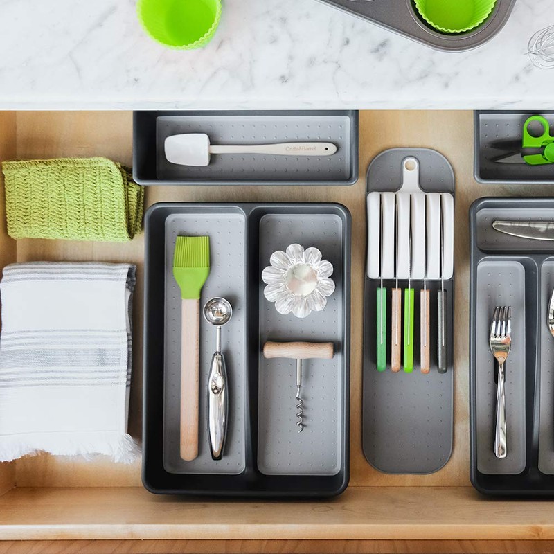 Madesmart Premium Antimicrobial Classic Small In-Drawer Knife Mat, Soft-Grip, Non-Slip