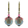 NoMonet Hand Painted Artisan Earrings - Hula Dancer Gold and