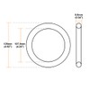 sourcing map Metric Nitrile Rubber O-Rings Seal 125 mm OD