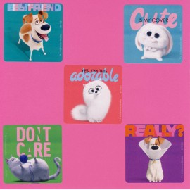 SmileMakers 10 Secret Life of Pets 2 - Large Stickers - Party Favors - Dogs, Cat, Bunny