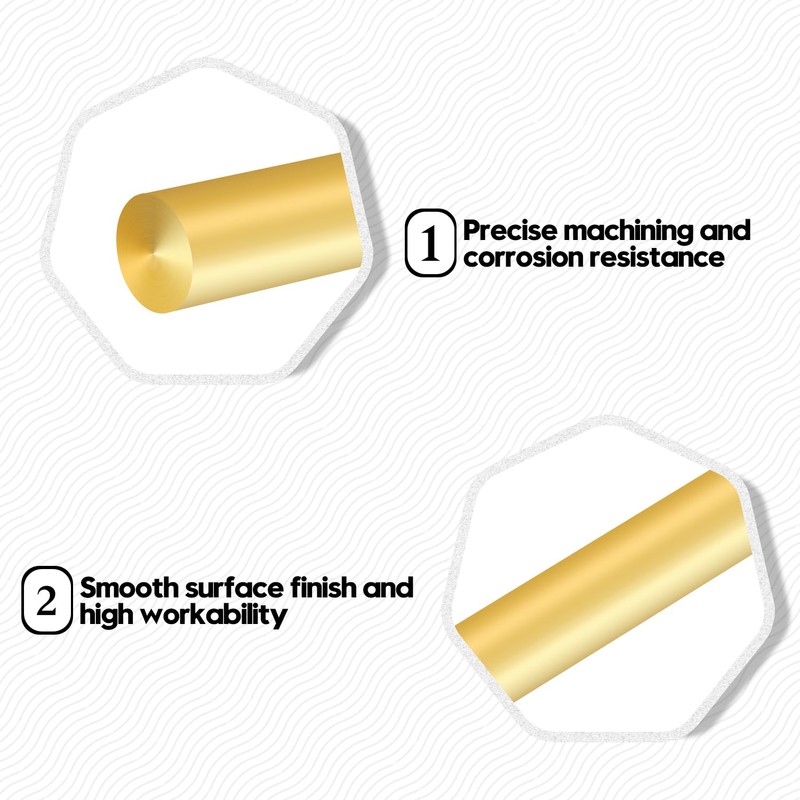 Uxney Brass Rods，1/4" Dia 12" Length Brass Solid Round Rod