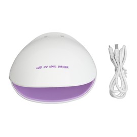 LED Nail Gel Polish Dryer Shell Shaped 12pcs Light Chips 180 Degrees Drying Nail Curing Lamp Purple