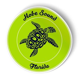 Squiddy Hobe Sound Florida Turtle Beach - Vinyl Sticker Decal for Phone, Laptop, Water Bottle (2.5" high)