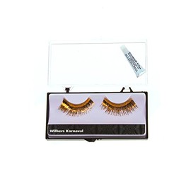 False Eyelashes Gold Tinsel