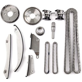 AZHZ Engine Timing Chain Kit Time Chain Part Set W/Tensioner Guide Rails Crank Sprocket Fit for Chrysler 300 2.7L 2005-2007 for Chrysler Concorde 2.7L 2002-2004, Replace 9-0397SA