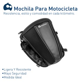 Bluelander Mochila para Motocicleta, Bicicleta Impermeable, Capacidad Ligera, Bolsa de Almacenamiento para Moto con Múltiples Usos, 30cm x 28cm x 21cm, 500 gr Accesorios para Moto de Todos los Tamaños