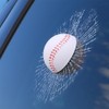 3D Prank Tricky Broken Glass Sticker, Car Styling Baseball Stereo