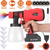 Portable Battery-Powered Electric Paint Sprayer with 5 Nozzles & Adjustable