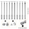 sourcing map 10pcs Slotted Phillips Screwdriver Bit SL3/4/5/6 PH1(3.0/4.0/5.0) PH2(4.0/5.0/6.0)