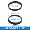 A ABSOPRO Centric Hub Rings 73.1 to 66.6 mm Wheel