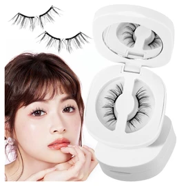 LASHVIEW Upgrade Magnetic Eyelashes with Applicator, Reusable Soft Magnetic Eyelashes, Natural Look, No Glue Needed, Magnetic Eyelash Kit, Easy to Apply and Remove (L02-X)