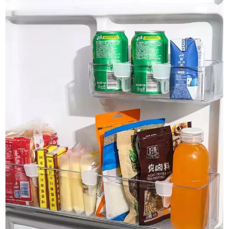 TIKA 8 Refrigerator Storage Organizer Set - Partition Board Shelf