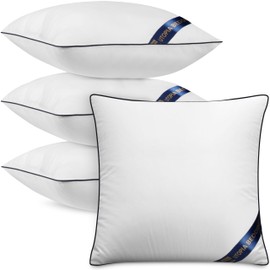 Utopia Bedding Utopia Bedding Throw Pillow Inserts (Pack of 4, White), 18 x 18 Inches Decorative Indoor Pillows for Sofa, Bed, Couch, Cushion Sham Stuffer