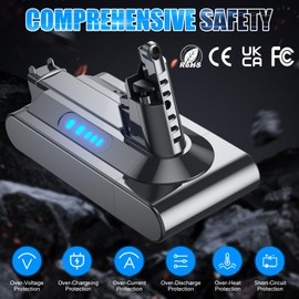 Upgraded 7000mAh V10 SV12 7-Cell 206340 Battery Compatible for V10 Cyclone V10 Animal/Absolute/Motorhead/Fluffy/SV12 Handheld Cordless Vacuum Cleaner Li-ion 969352-02 Battery(not for V8 SV10)