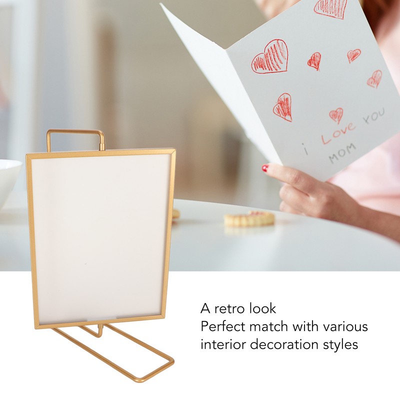 Y5578 Gold Metal Rotating Photo Frame Double Sided Rotating Floating