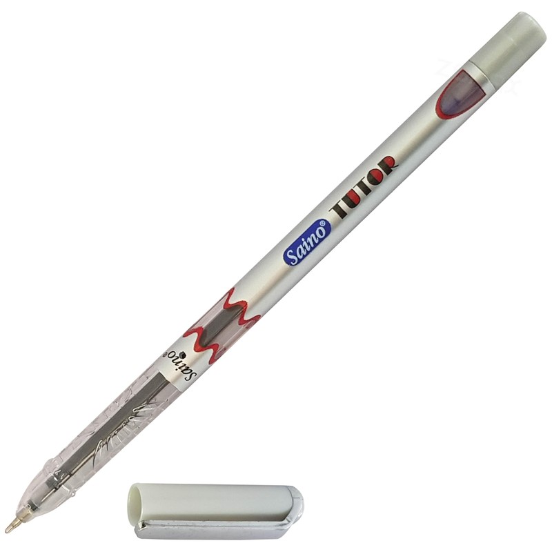 SAINO GlideStic Ballpoint Pens, BLUE, Fine Point (0.6mm), Pack of