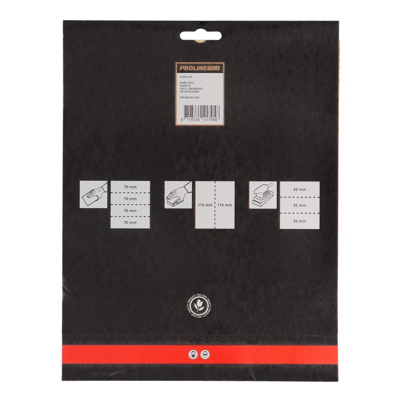 Agera Tools 632023-916 Proline Gold Sanding Sheet Combi P100/120/150 Set