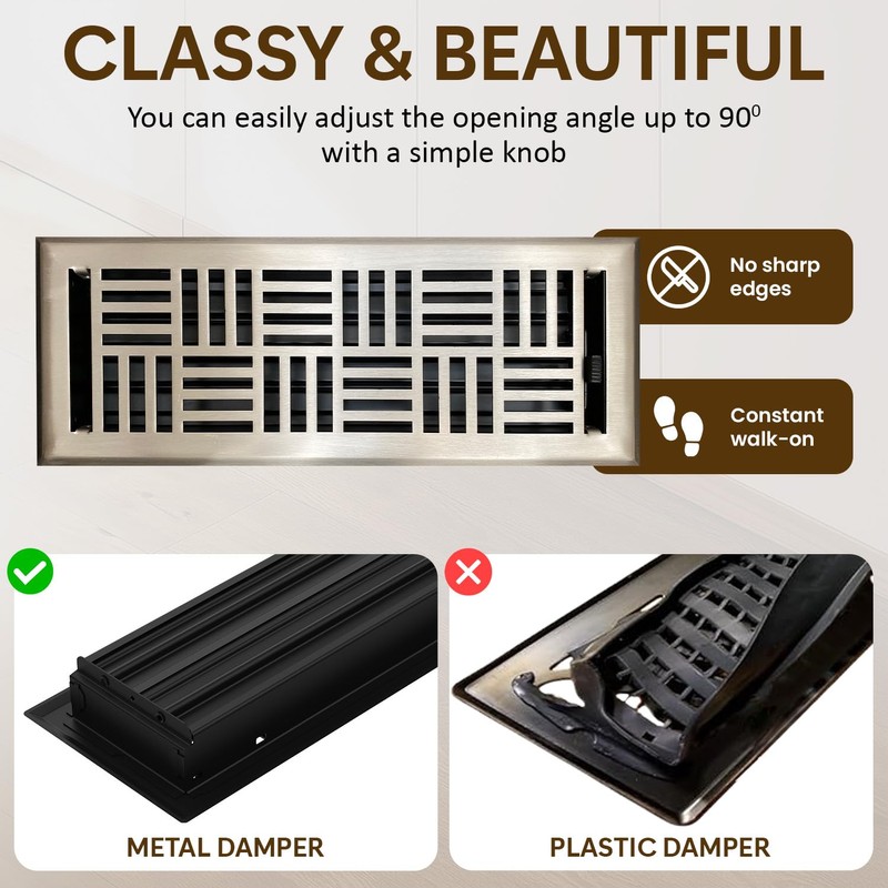 Empire Register Co, Decorative Air Vent Covers - 4x12 inch,