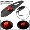 ABCERRSI Motorcycle Rear Fender Brake Tail Light,Dirt Bike 12V LED