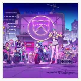 Cyberpunk Girl Gang Waterproof Vinyl Window Bumper Sticker Decal 5"