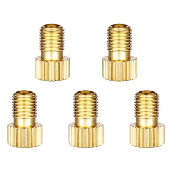 MMOBIEL 5 x Presta to Schrader Valve Adaptors for Bike