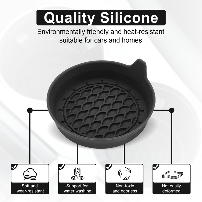 SINGARO Car Cup Holder Coaster, Silicone Cup Holder Insert, Universal
