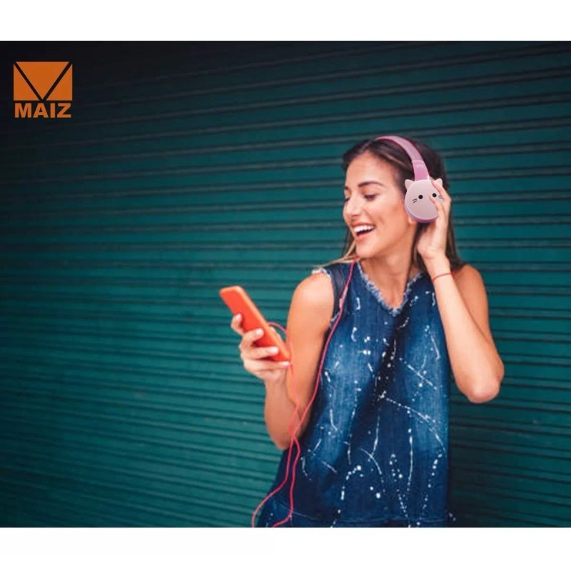 Maíz Audifono Manos Libres Diadema Ajustable Alambrico Color Gato