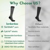 Iambamboo Mens Compression Socks for Men Women (3 Pairs) 15-20