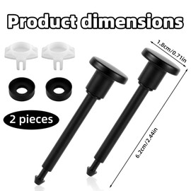 2 Set Tub Spout Diverter Repair Kit, Includes Diverter Valve Stems & Seals & Gates Shower Diverters Repair Kit for Repairing Leaky Bathtub Faucet Bathtub Spout (Black)