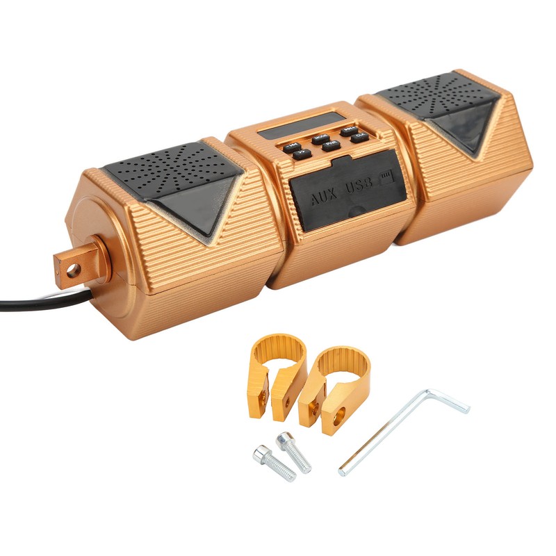 Motorcycle Stereo Speaker Handlebar Mount MP3 Music Player IP54 Waterproof