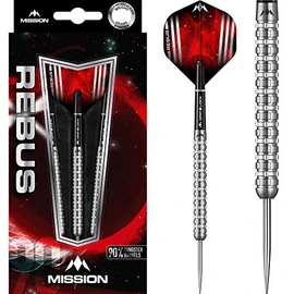 Mission Darts Rebus Steel Tip 90% Tungsten Darts - Linear Grip