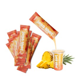 12 Joss Shots Pineapple Blast - Fizzing Sherbety Party Energy & Mood Boosters - Legal Upper With No Comedown - Taurine + L-Theanine + B-Vitamins + Amino Acids + Endorphin Precursors